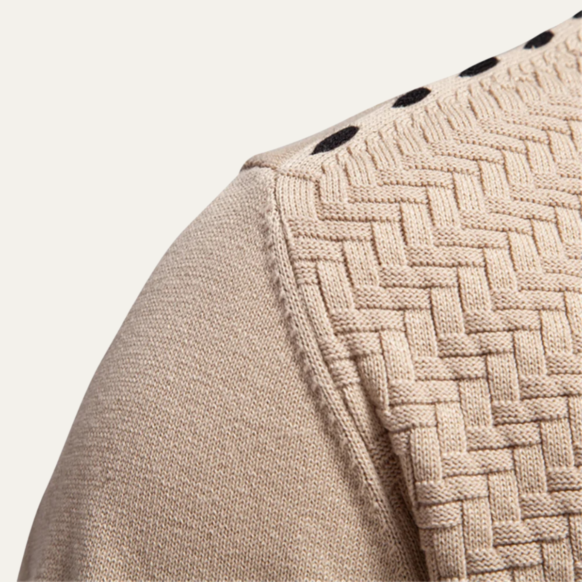 Classic Men's Button Front Knitted Sweater