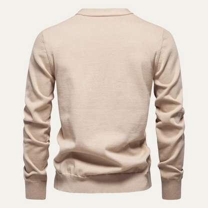 Classic Men's Button Front Knitted Sweater