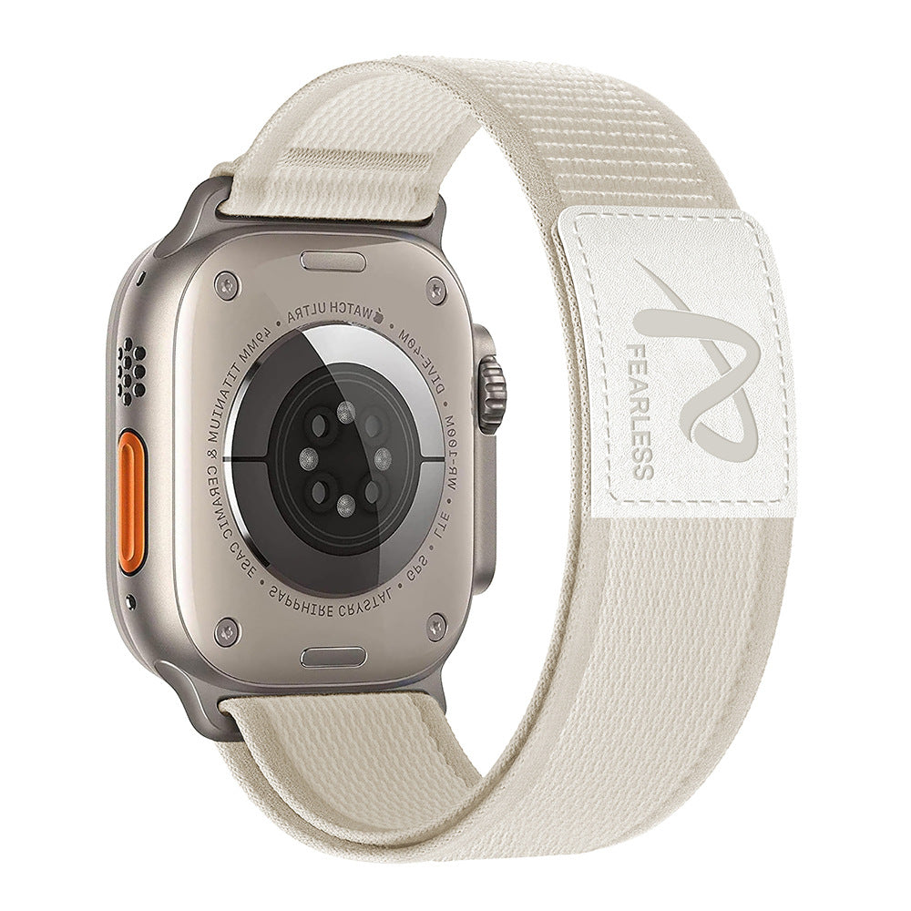 Strong Adjustable Strap for Apple Watch with Leather Accent