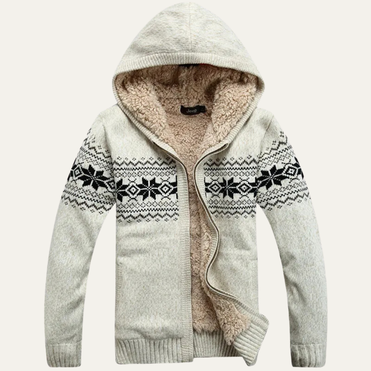 Men's Warm Fleece Hooded Zip Jacket - OutfitLondon