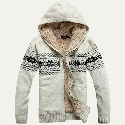 Men's Warm Fleece Hooded Zip Jacket - OutfitLondon