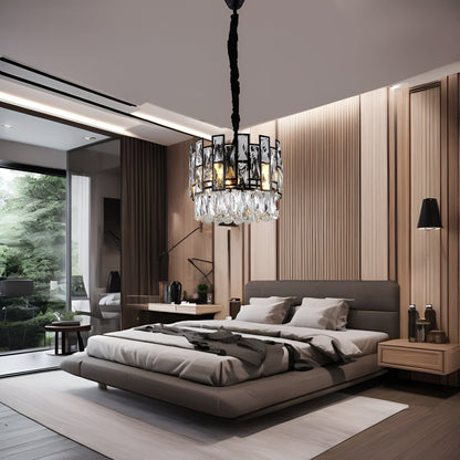 Elegant Glass Pendant LED Lighting in Chrome Finish