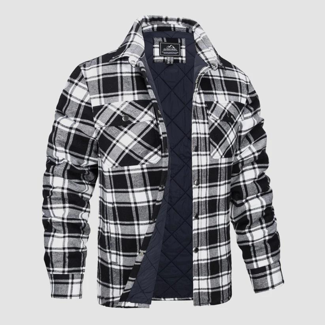 Warm Plaid Flannel Lumberjack Jacket for Men