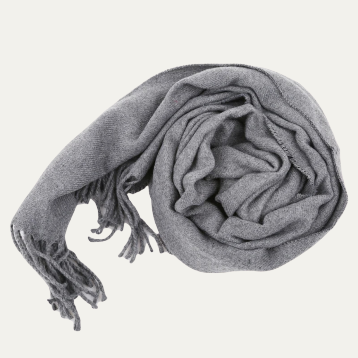 Soft Grey Men's Cashmere Blend Scarf