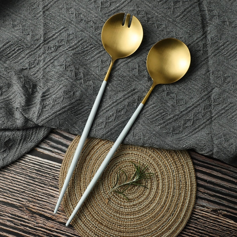 Luxury Metallic Serving Spoon Set - OutfitLondon