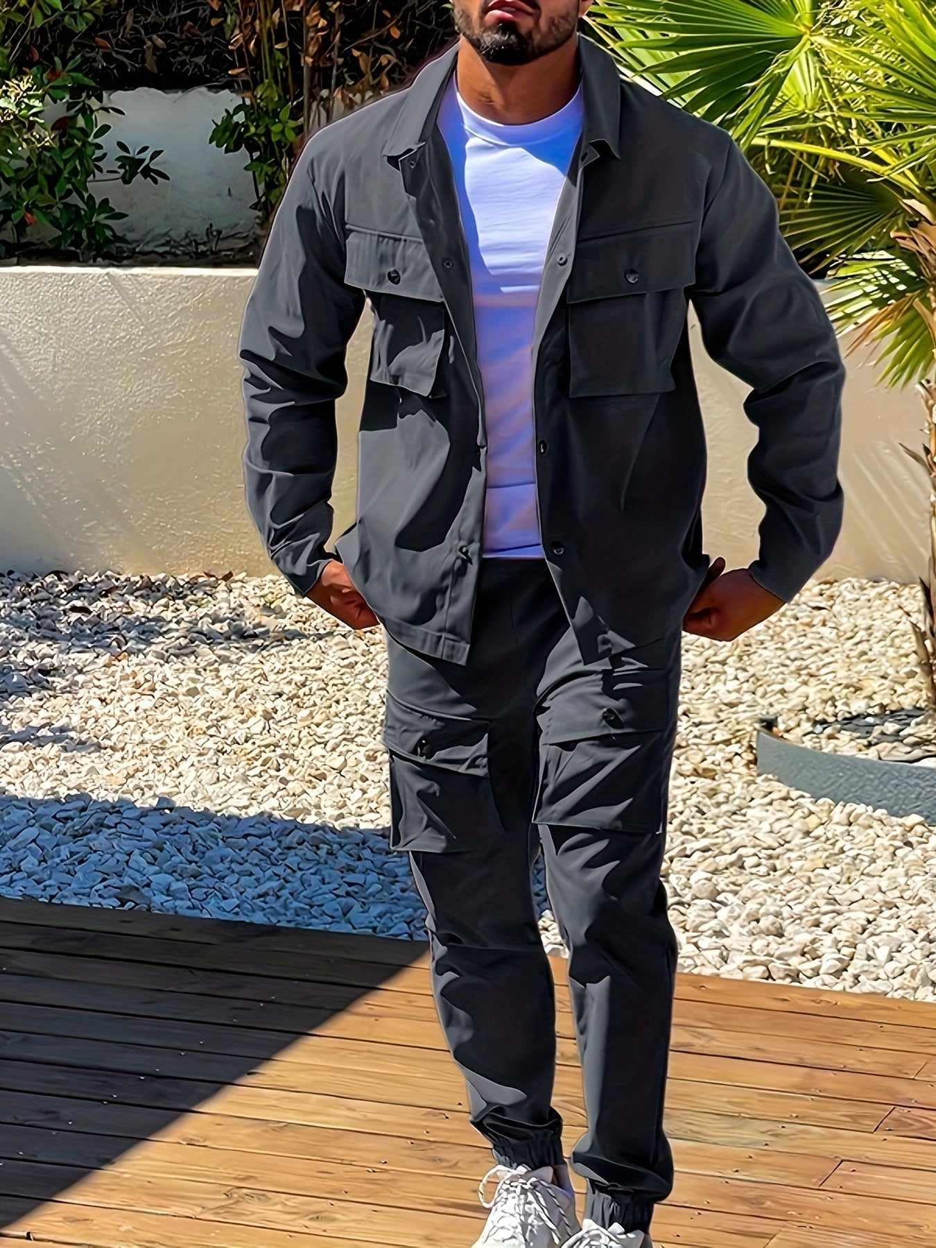 Soft Mens Casual Zipper Jacket Tracksuit With Pockets
