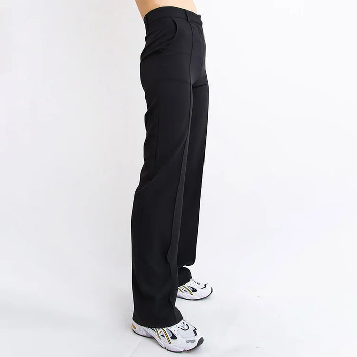 Comfortable Women's Straight Leg Pants with Pockets - OutfitLondon