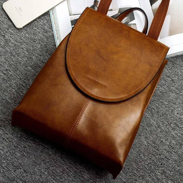 Stylish Leather Backpack for Women