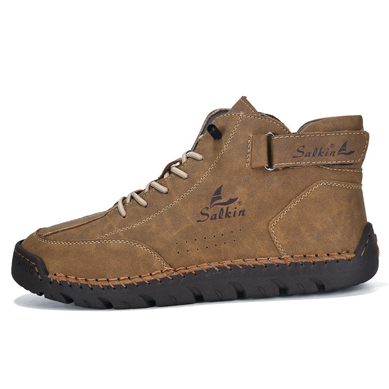 Authentic Brown Leather Ankle Boots