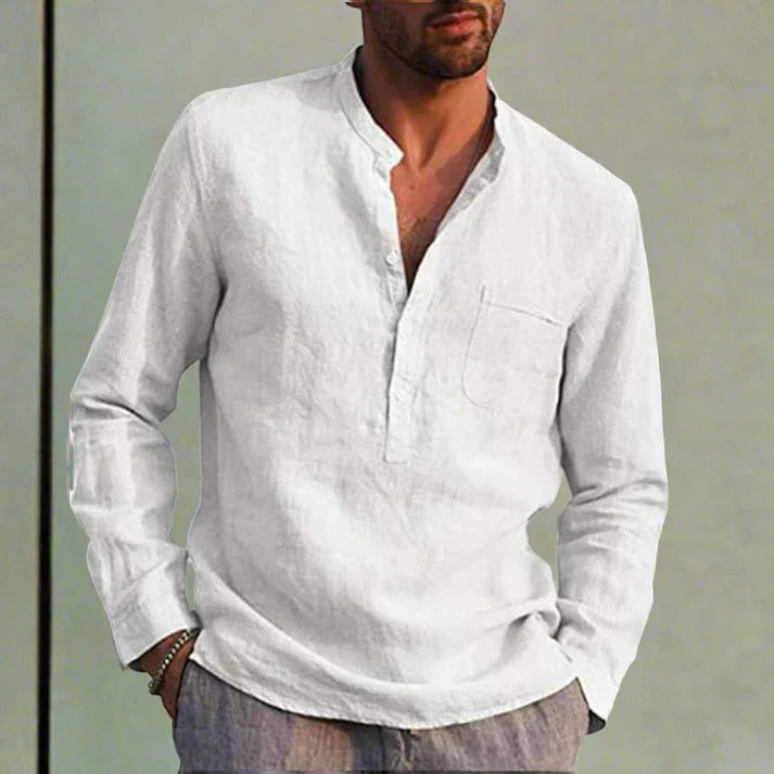 Classic Cotton Shirt with Pocket