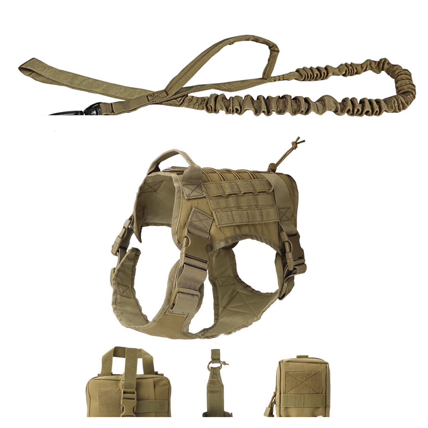 Military No-Pull Tactical Dog Harness Vest