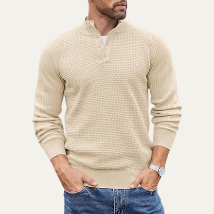 Relaxed Fit Men's Knit Crew Neck Sweater