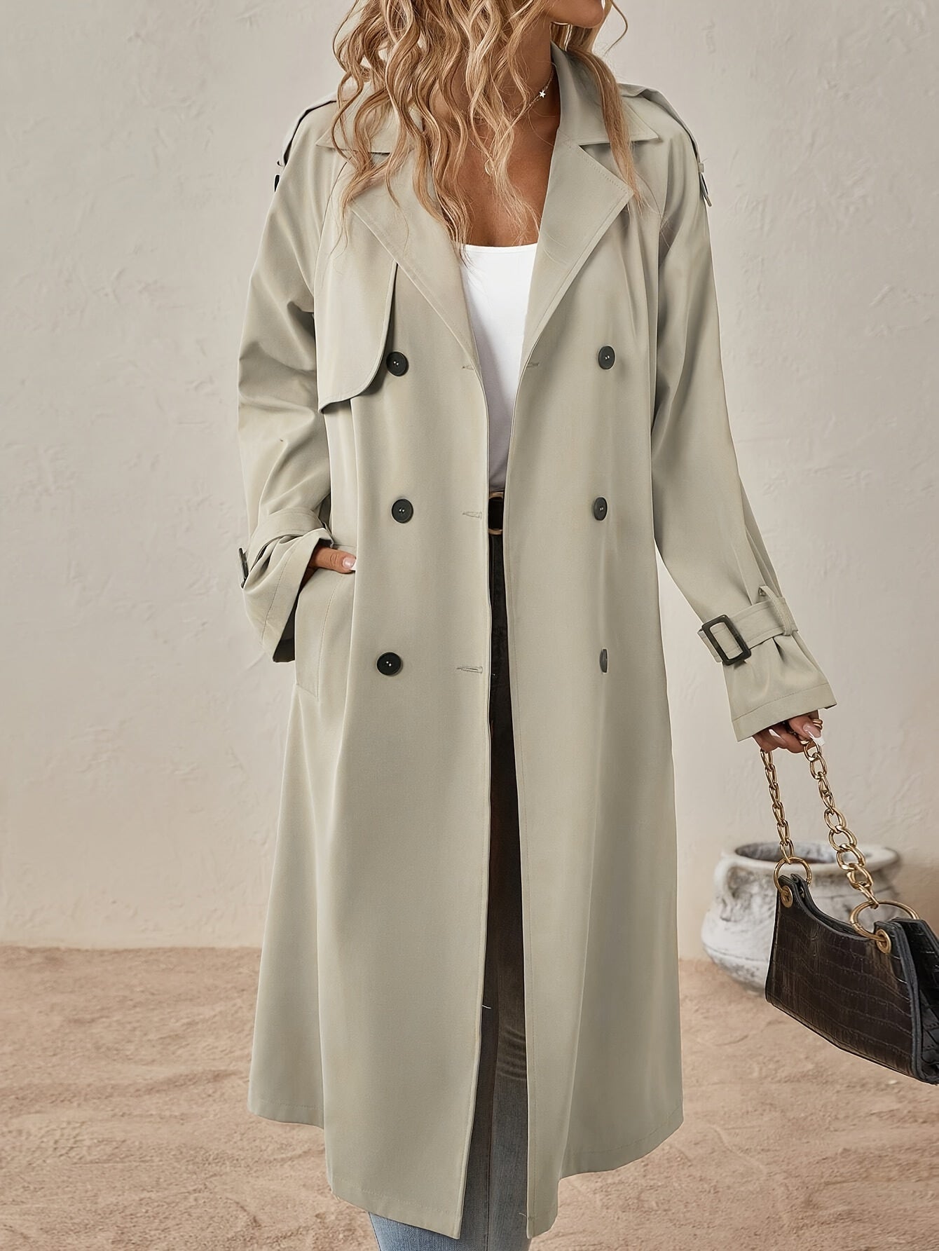 Classic Women's Belted Trench Coat