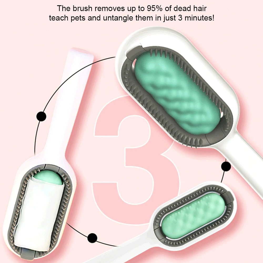 Multifunctional pet cleaning brush