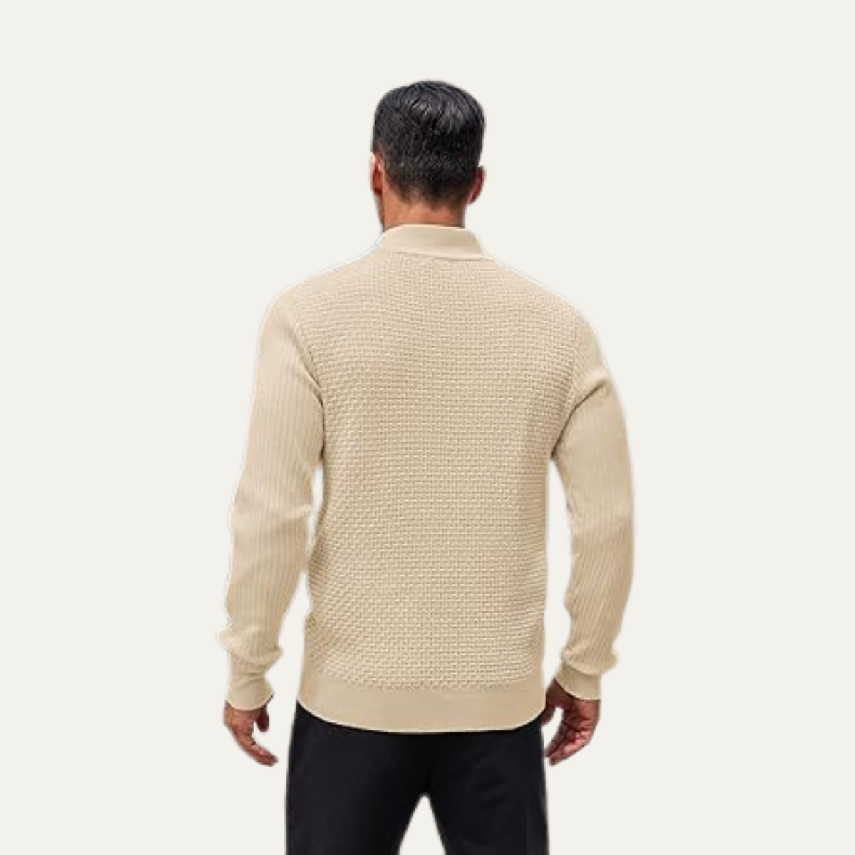 Relaxed Fit Men's Knit Crew Neck Sweater