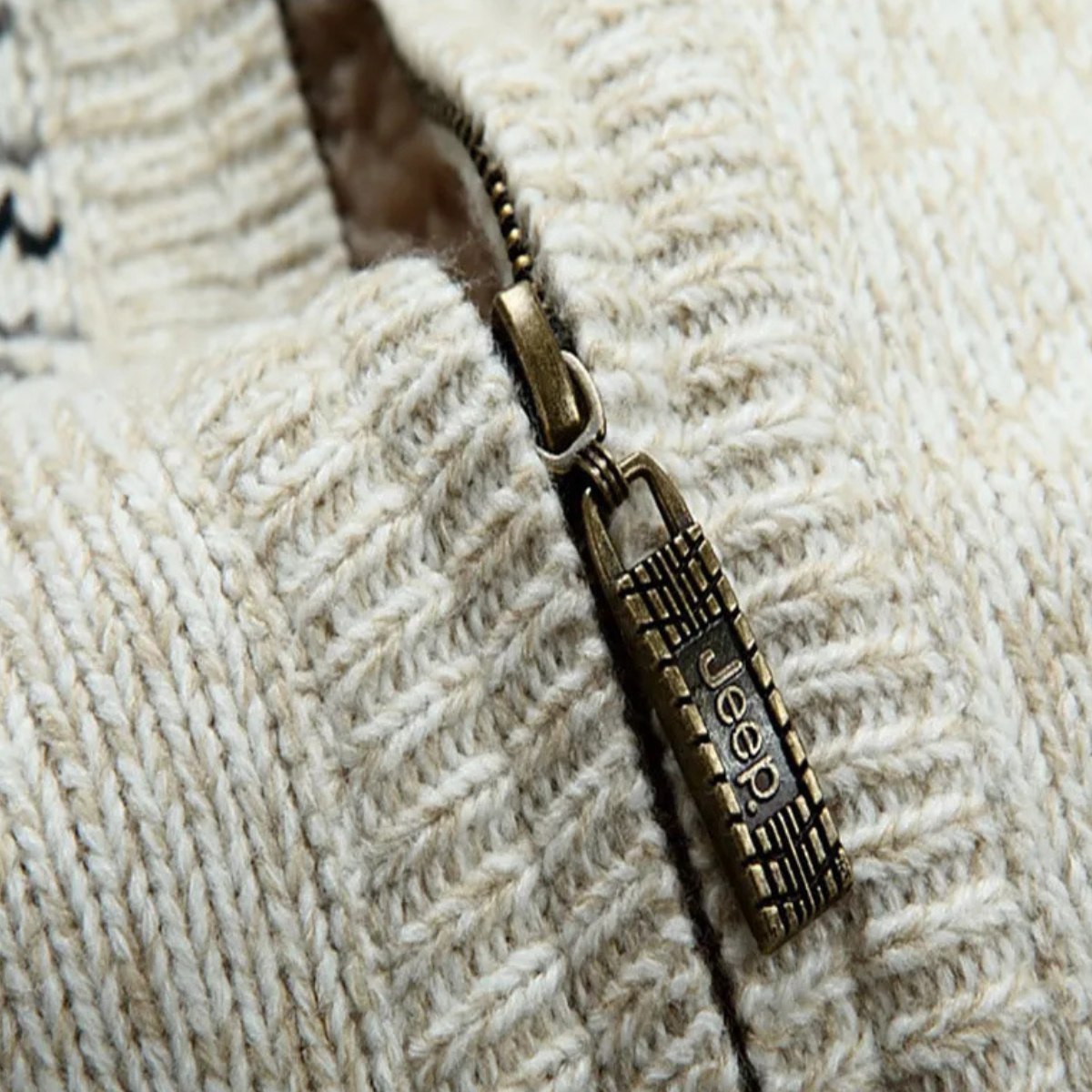 Warm Nordic Pattern Men's Fleece Hoodie Cardigan