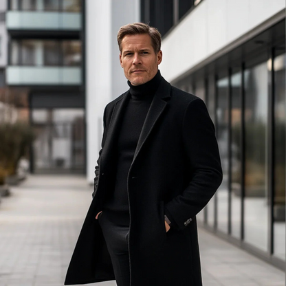 Warm Waterproof Men's Long Smart Winter Coat