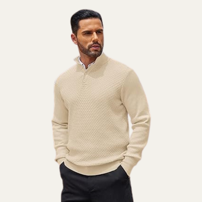 Relaxed Fit Men's Knit Crew Neck Sweater