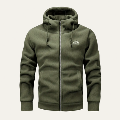 Men's Cozy Fleece Casual Zip Hooded Sweatshirt - OutfitLondon