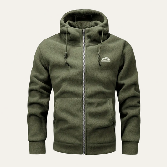 Men's Cozy Fleece Casual Zip Hooded Sweatshirt - OutfitLondon