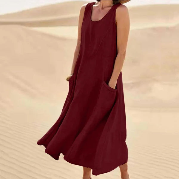 Elegant Summer Linen Dress