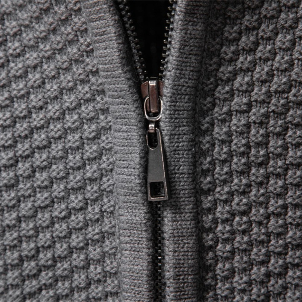 Men's Classic Thermal Full Zip Knit Jacket