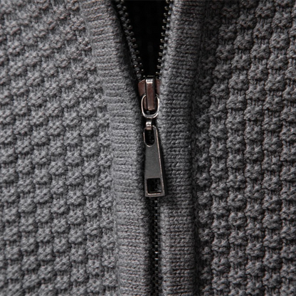 Men's Classic Thermal Full Zip Knit Jacket