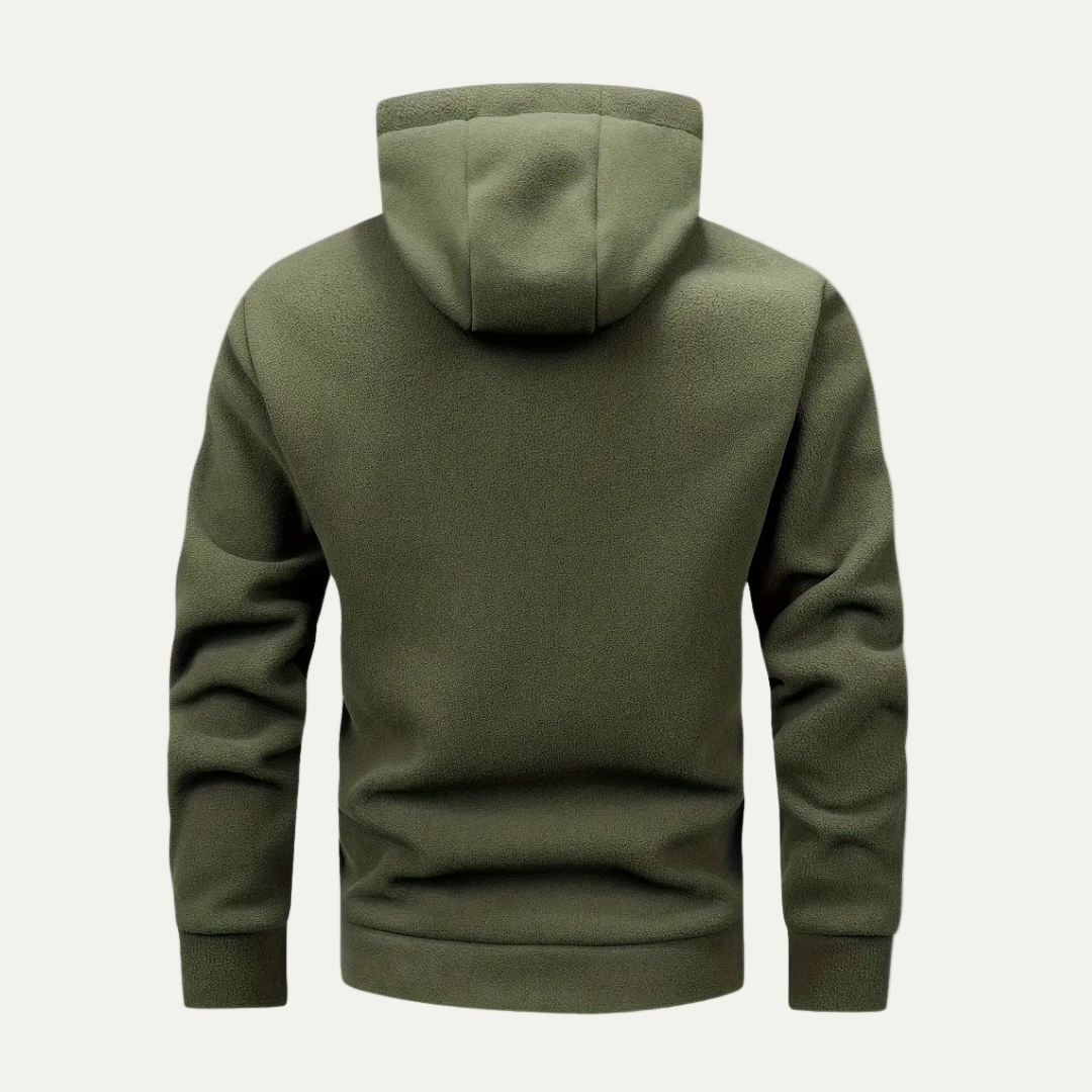 Men's Cozy Fleece Casual Zip Hooded Sweatshirt