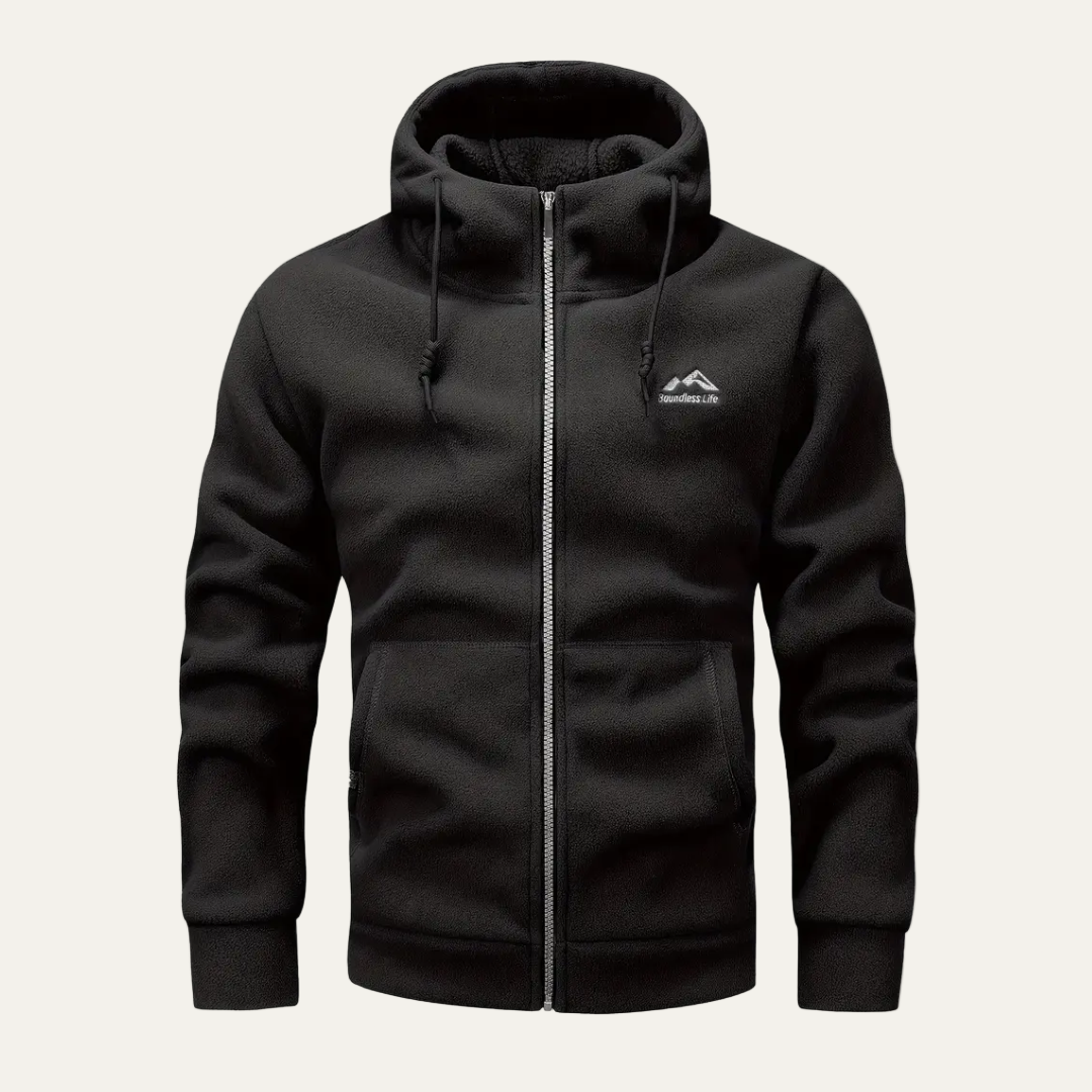 Men's Cozy Fleece Casual Zip Hooded Sweatshirt