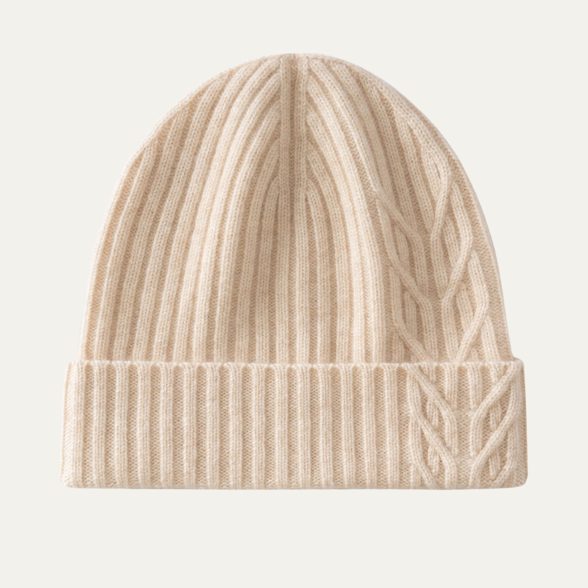 Premium Mens Ribbed Cashmere Winter Hat