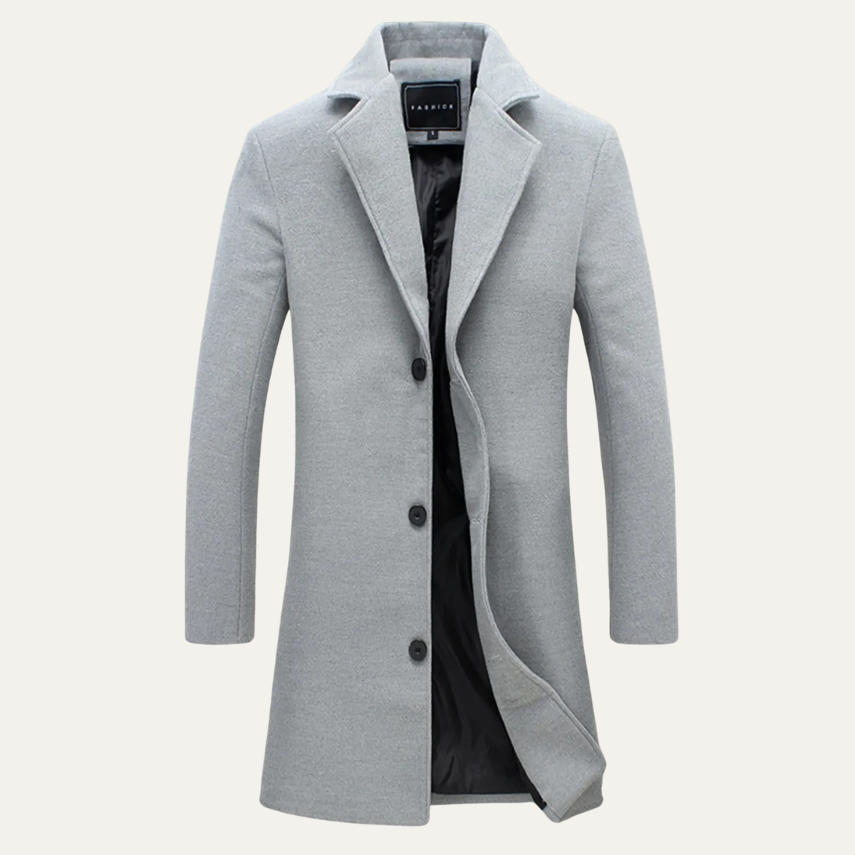 Warm Mens Slim Fit Wool Winter Coat - OutfitLondon