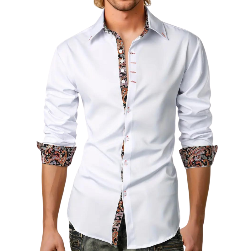 Trendy Mens Shirt with Classic Paisley Pattern