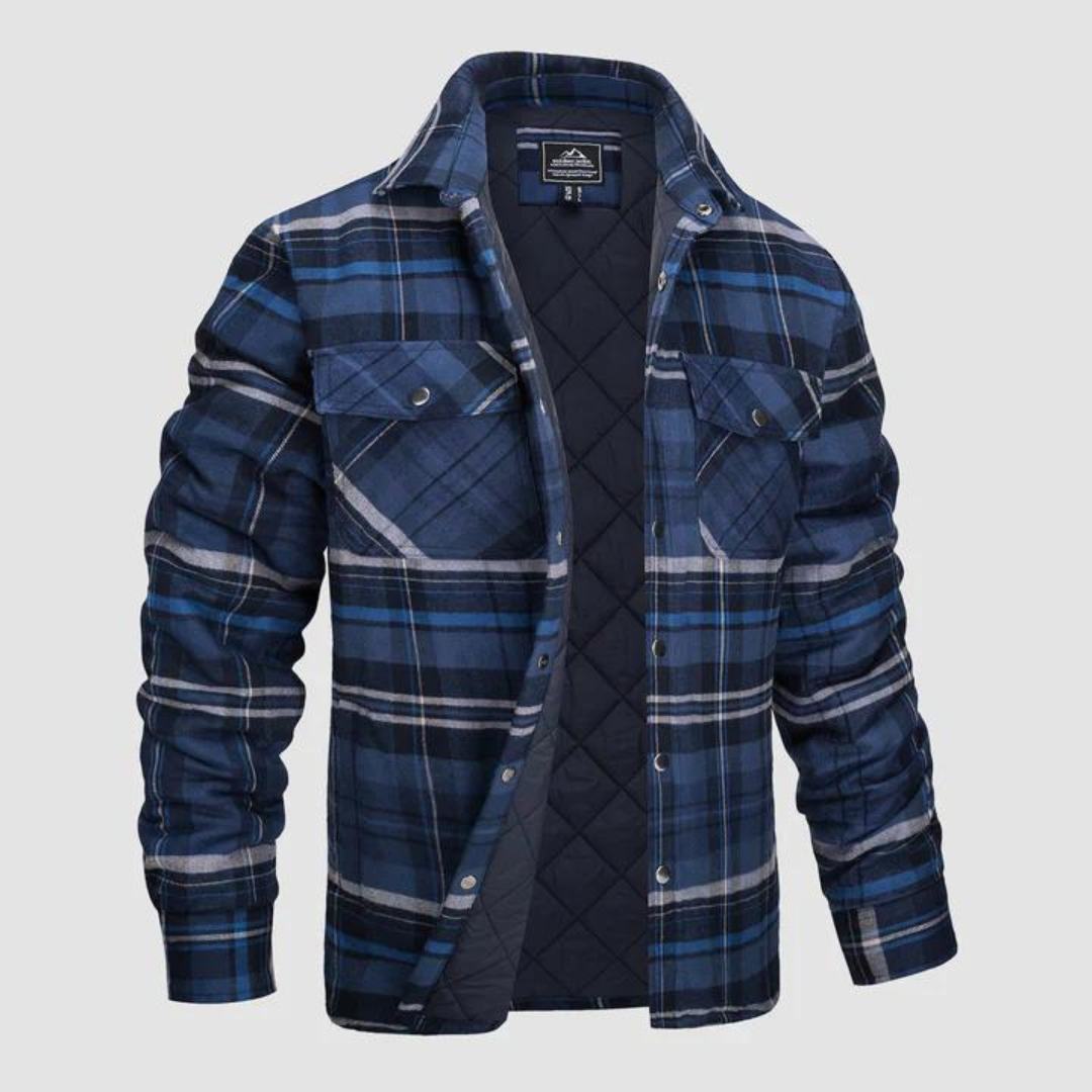 Warm Plaid Flannel Lumberjack Jacket for Men
