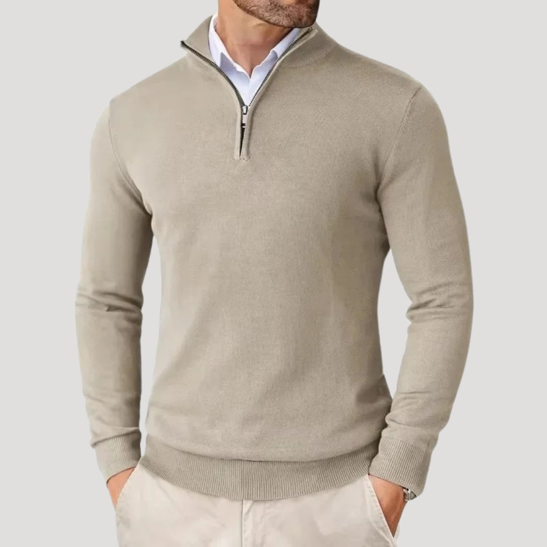 Warm Half Zip Knitted Sweater