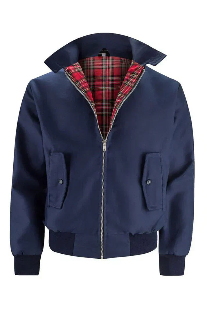 Classic Plaid Bomber Jacket For Men - OutfitLondon