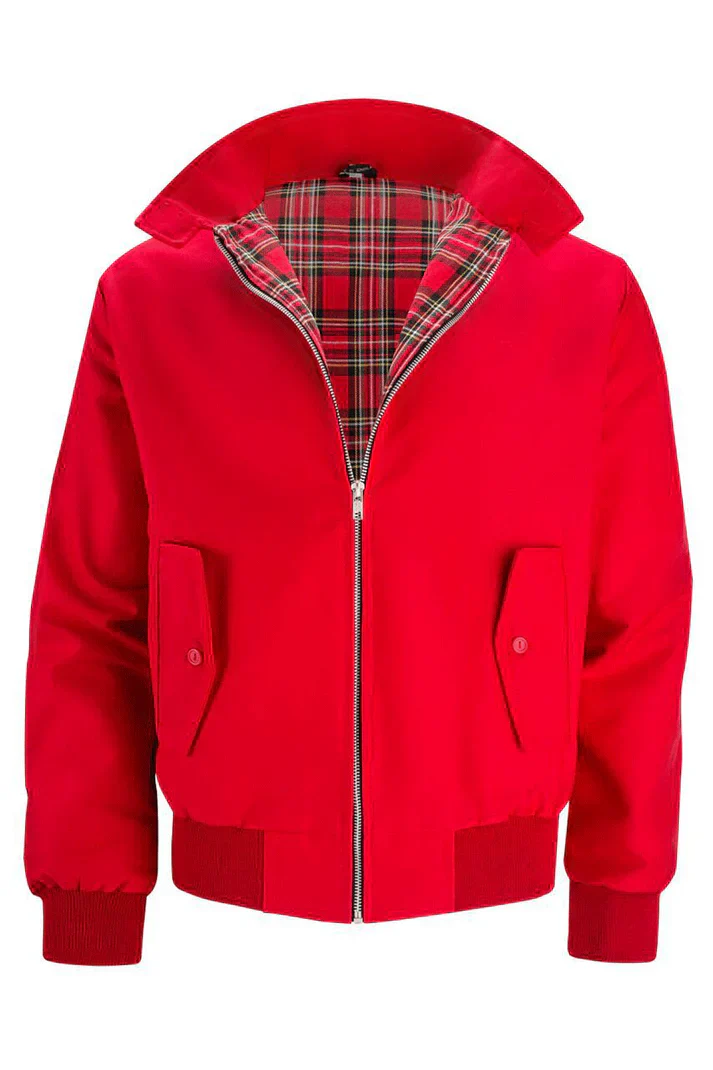 Classic Plaid Bomber Jacket For Men