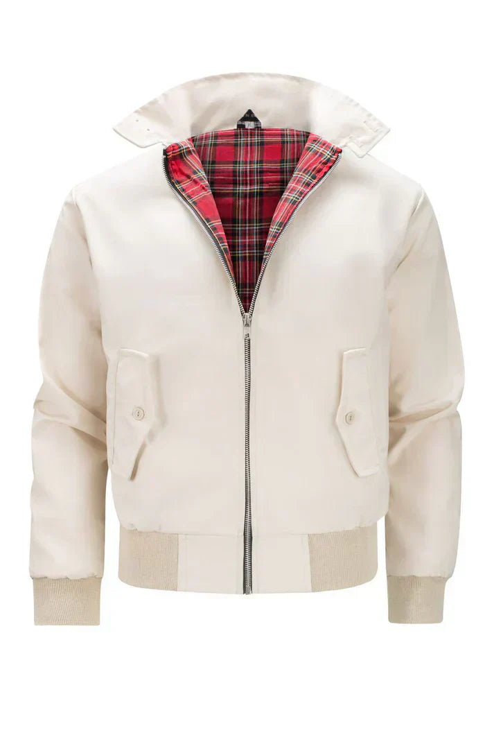 Classic Plaid Bomber Jacket For Men