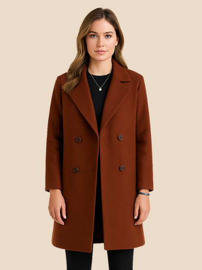 Timeless Double Breasted Women's Long Coat