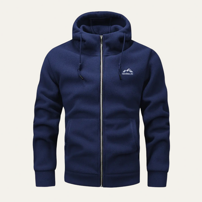 Men's Cozy Fleece Casual Zip Hooded Sweatshirt