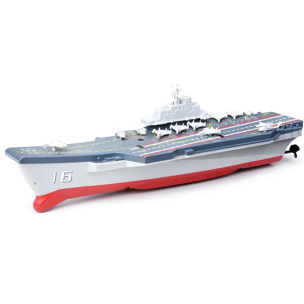 Remote Control Mini Aircraft Carrier Boat With Steering For Kids - OutfitLondon