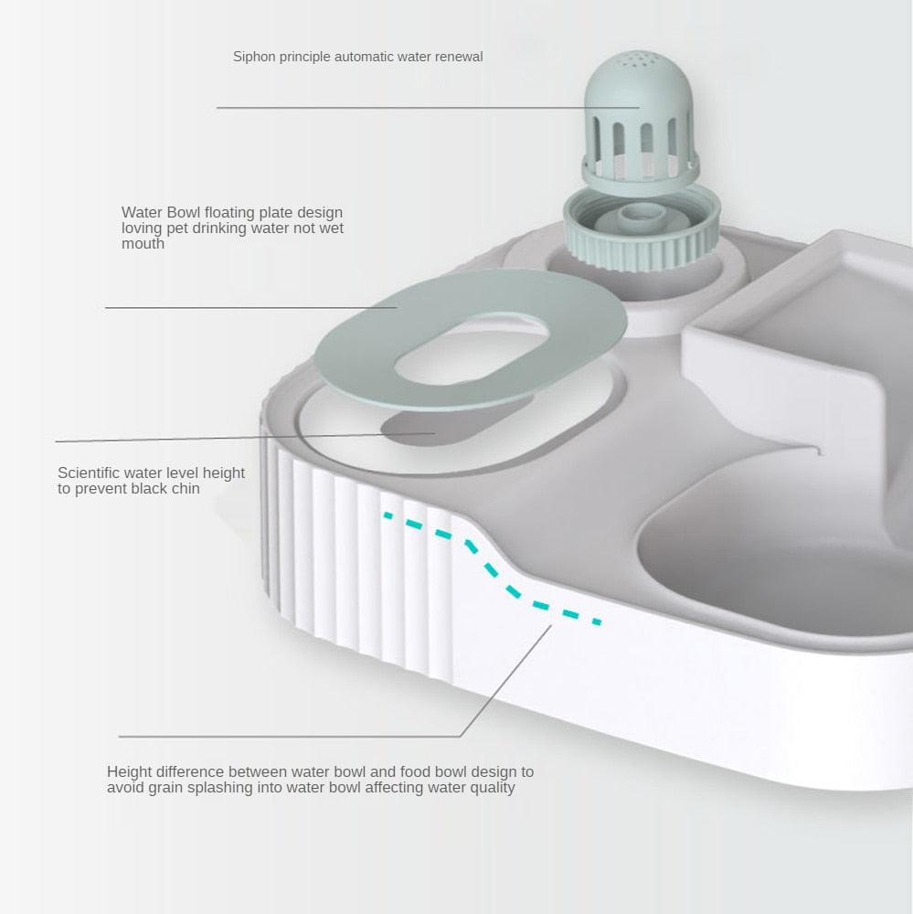 Pet Cat Bowl Dual-Use Dog for Feeder Bowls