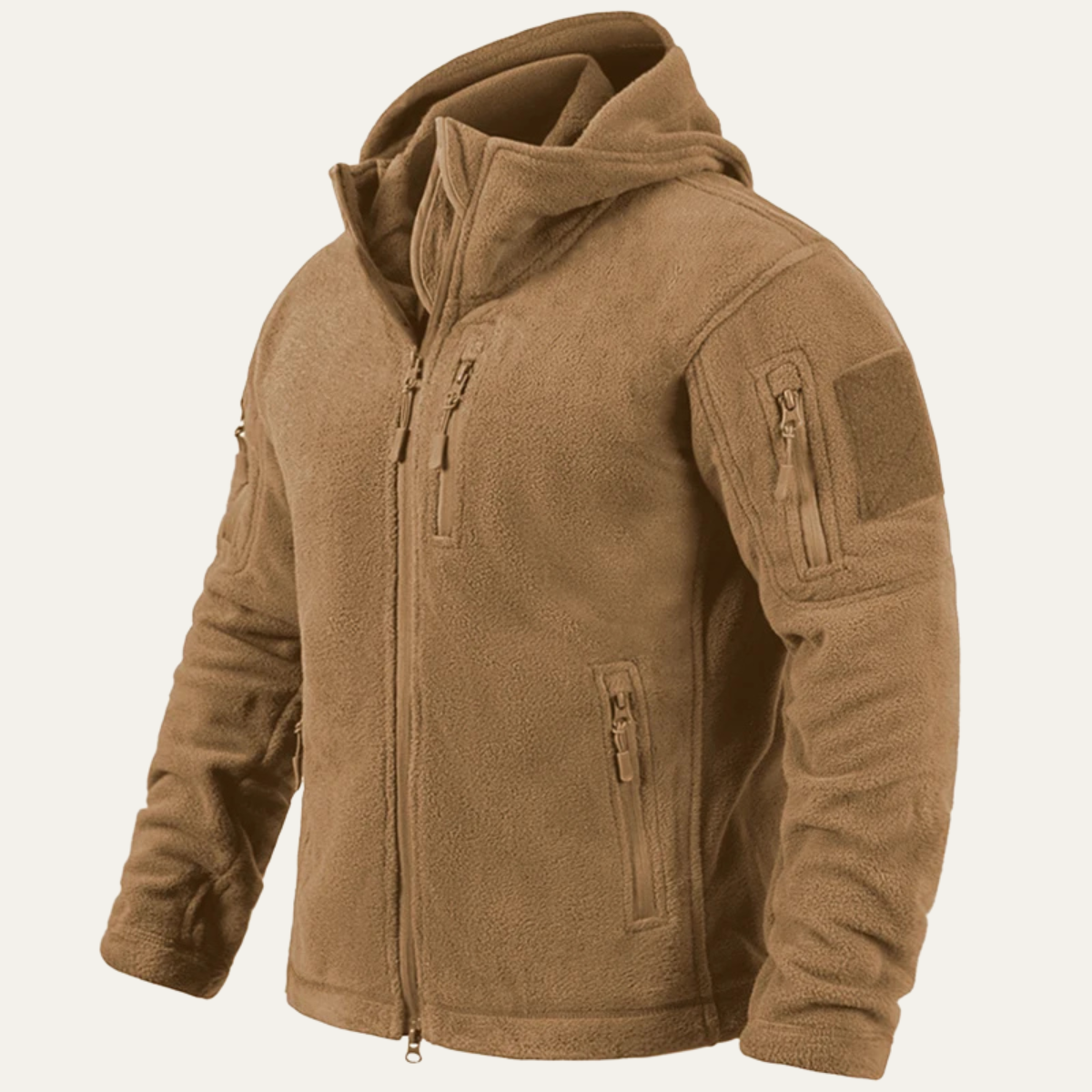 Warm Men's Fleece Tactical Hoodie Jacket