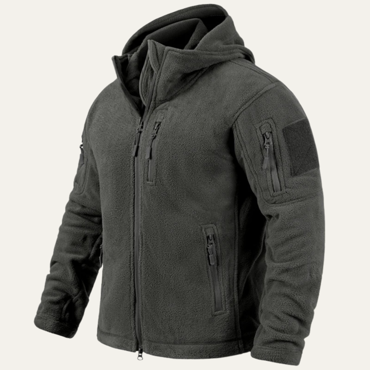 Warm Men's Fleece Tactical Hoodie Jacket