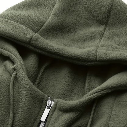Men's Cozy Fleece Casual Zip Hooded Sweatshirt