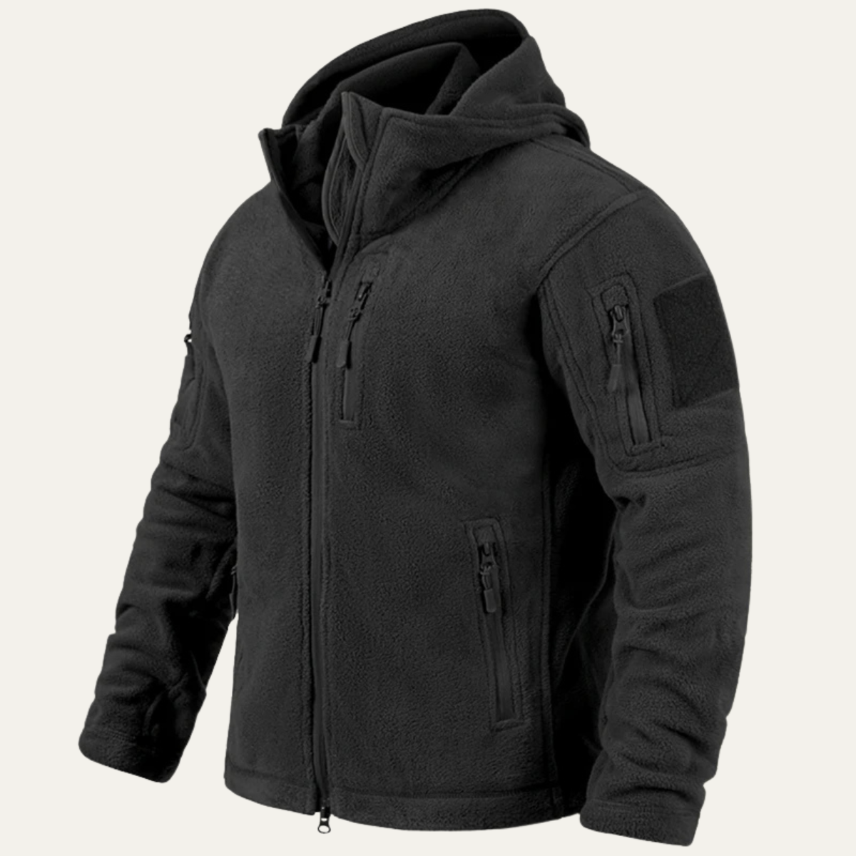 Warm Men's Fleece Tactical Hoodie Jacket