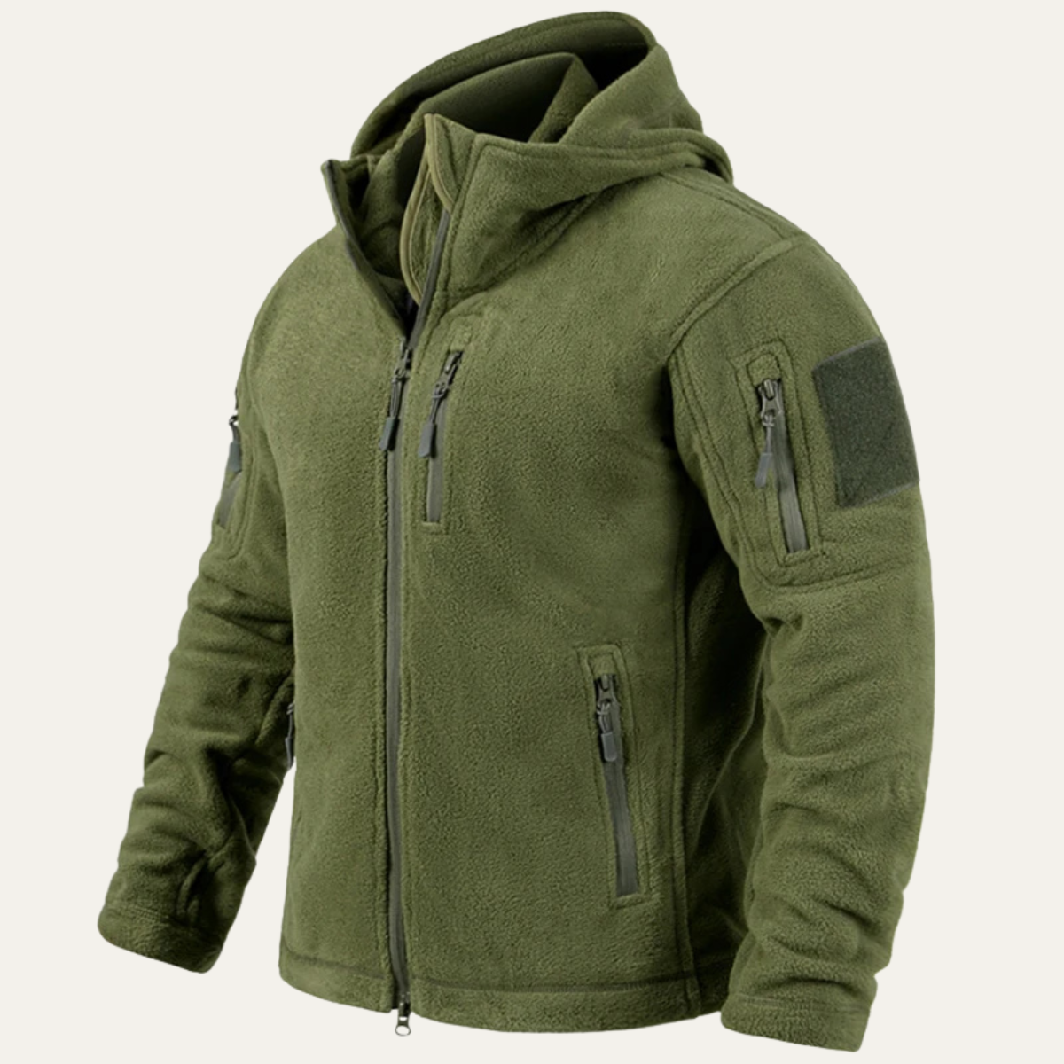Warm Men's Fleece Tactical Hoodie Jacket