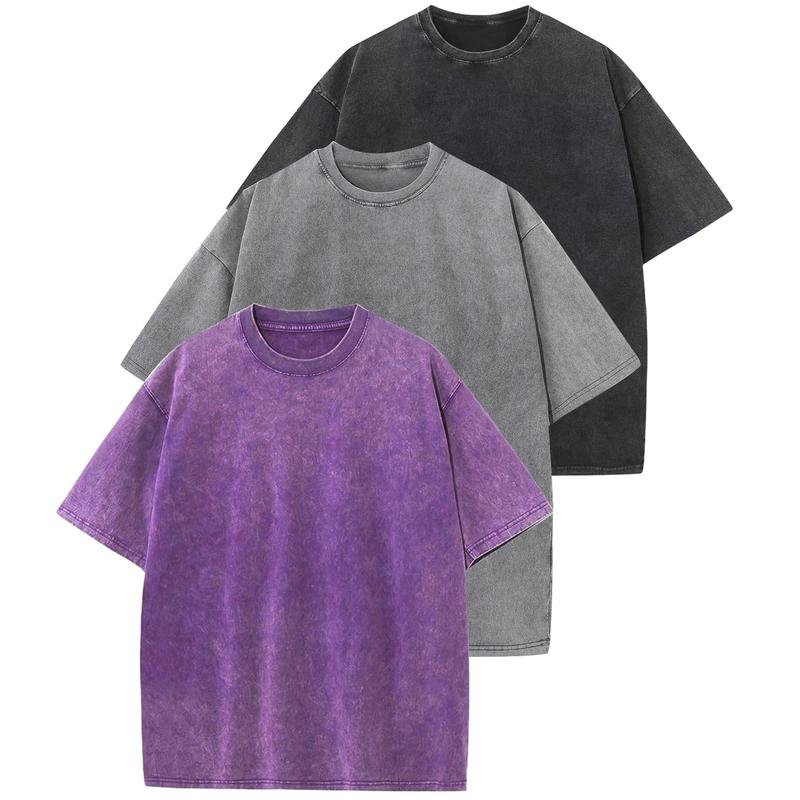 Relaxed Fit Casual Tee Shirt 3 Pack Bundle