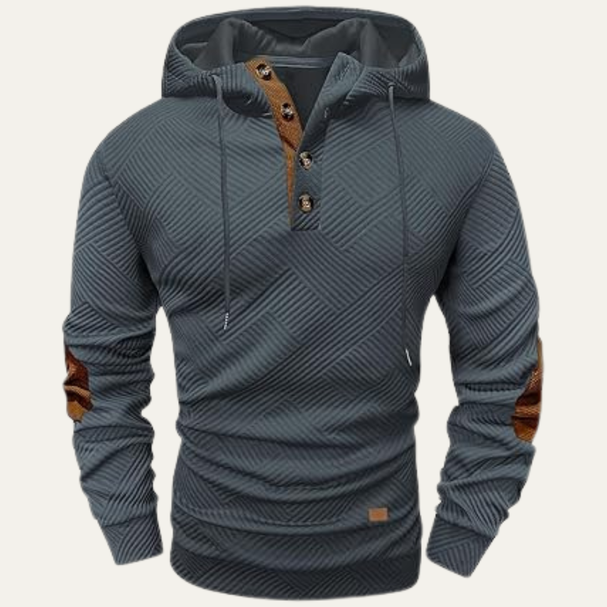 Casual Men's Hooded Sweatshirt with Adjustable Drawstring