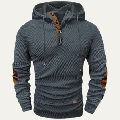 Casual Men's Hooded Sweatshirt with Adjustable Drawstring