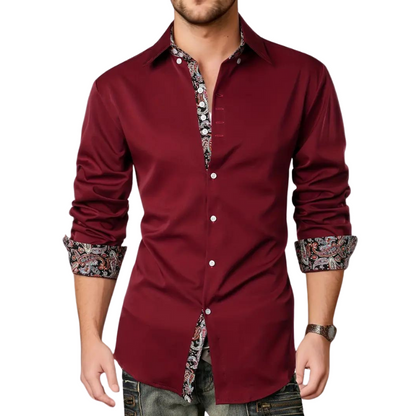 Trendy Mens Shirt with Classic Paisley Pattern